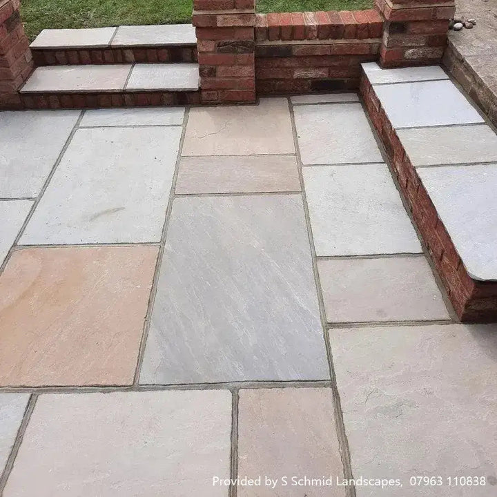 Indian Stone Raj Raj Blend Indian Sandstone Paving Patio 5 Sizes 22mm – Paving Slabs IE