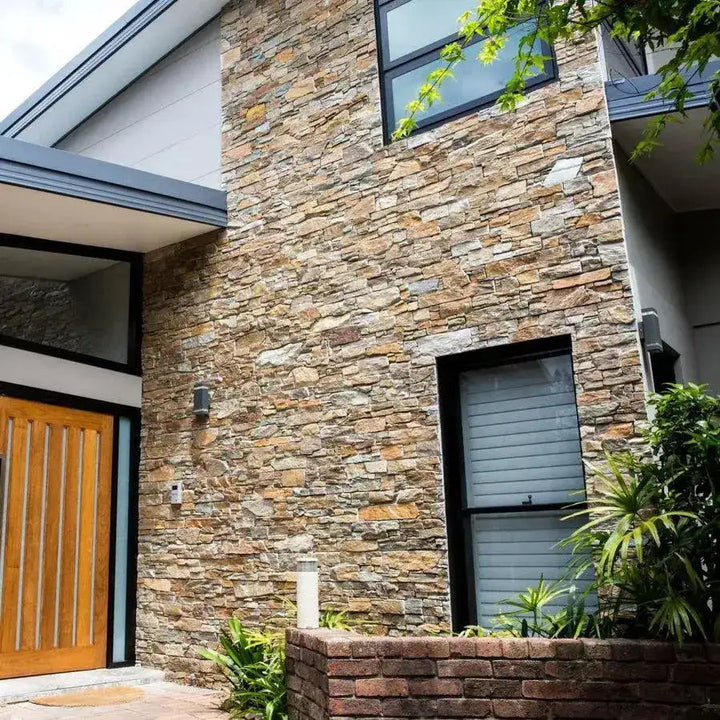 Z Stone Cladding Trim Autumn Gold Stone Cladding Z Tiles Clad Panels 570 x 200 – Paving Slabs IE