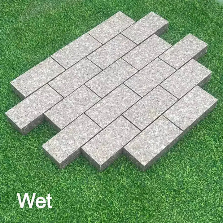 Sawn Granite Setts Rose Pink Flamed 200x100x50 – paving-slabs-ie