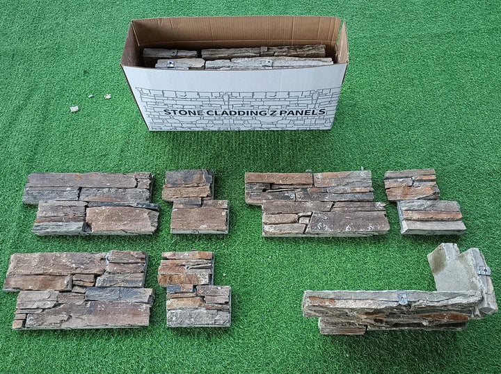 Z stone cladding multicolour corner