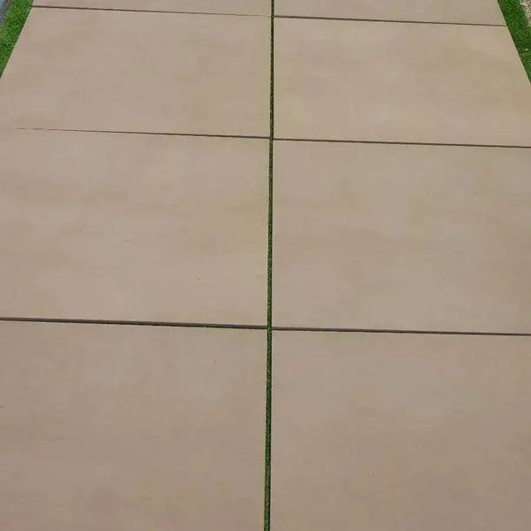 Raj green smooth sandstone paving slabs
