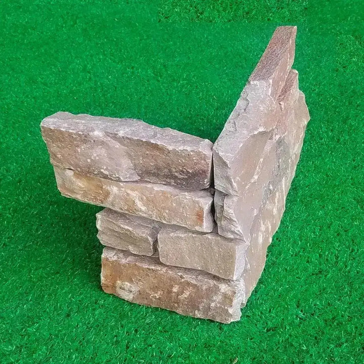 Golden oyster stone cladding corner