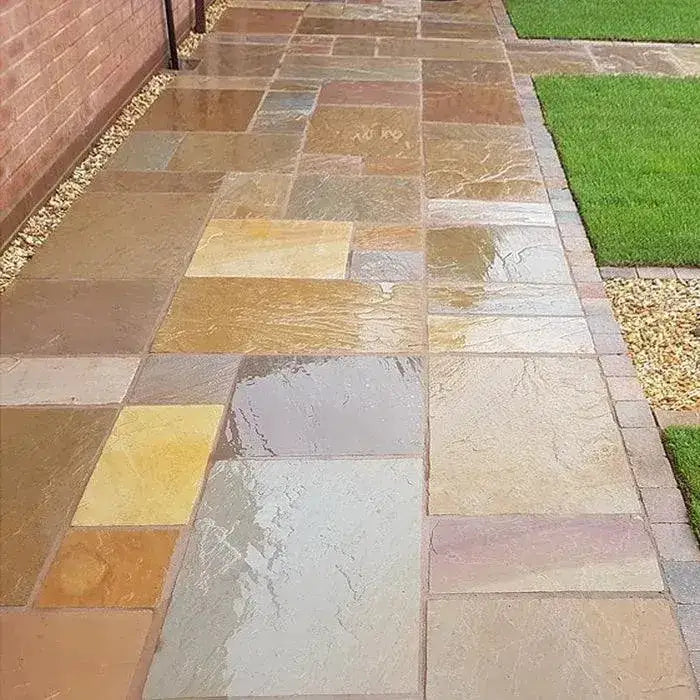 Rippon Buff Indian Sandstone Paving Slabs 