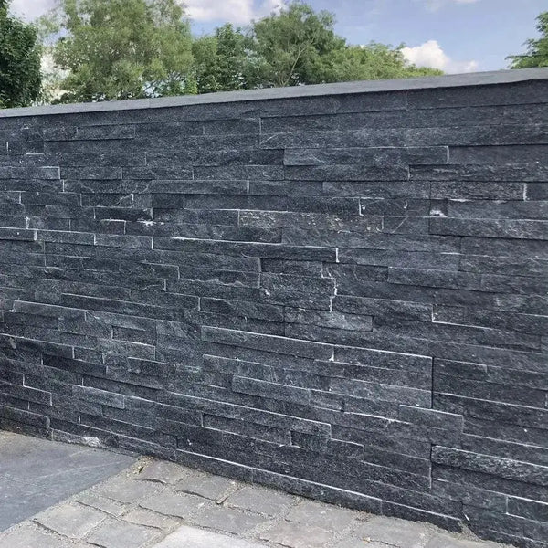 split face tiles black sparkle quartz